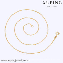 42589 Xuping Gold Bead Necklace Design Collar de moda delgado y económico